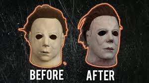1978 Michael Myers mask Rehaul before and after