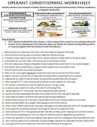 Operant Conditioning Worksheet