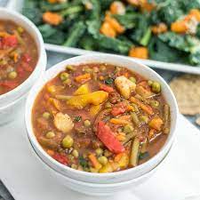 Add the rest of the ingredients and bring to a simmer. Easy Vegetable Soup Recipes Frozen Vegetables Image Of Food Recipe