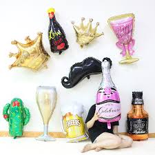 Wine themed birthday party decorations. 1pcs Big Wine Whiskey Bottle Balloon Crown Beer Cactus Happy Birthday Party Decor Bachelor Party Adult Favor Holiday Theme Balon Buy At The Price Of 1 21 In Aliexpress Com Imall Com