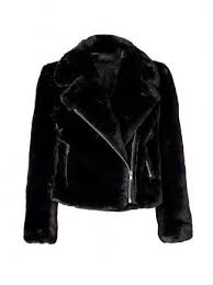 Ena Pelly Alterior Motif Classic Faux Fur Jacket Black Silver Black Faux Fur Jacket Faux Fur Jacket Fur Jacket