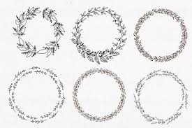 The beginner guide includes a supplies list with suggested. 30 Hand Drawn Floral Wreath Simple Line Drawing By Istratova Thehungryjpeg Com
