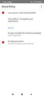 On certain android devices running android 6.0 or later, after encrypting data and . Work Profile Set Up Stops At This Device Requires Secure Start Up Android Enterprise Community