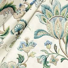 Fleur De Leaf True Blue Fabric Decor Floral Fabric Blue And White Fabric
