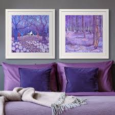 Lavender Art In Royal Purple Bedroom Looking For Lavender David Newton S Fanciful Forest Scenes Are The Perf Purple Wall Art Royal Purple Bedrooms Purple Art