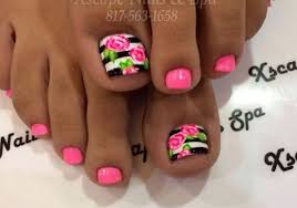 Black And White Striped Toe Nails Black White Pink Roses Striped Toe Nail Art Flower Toe Nails Summer Toe Nails Toe Nails