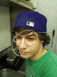 Where to wear headlamp for night trail hiking?