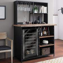 Check spelling or type a new query. Morgon Live Edge Metal And Wood Wine Bar With Wine Refrigerator Wine Enthusiast