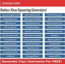 Badass Xbox Gamertag Generators Get Epic Gamertags Now Gamer Names Youtube Names Girl Gamer Names