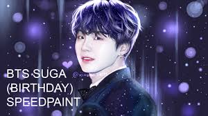 Art to profiles and this happy birthday to my best friend quot picture was created using the blingee free online photo editor. Bts Suga Birthday Speedpaint Youtube