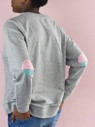 First, you need to find the right patch for your outfit, choose the material that goes well. Sew Sweet Cupcake Elbow Patches Handmade Charlotte