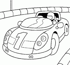 Coche De Carreras Para Colorear