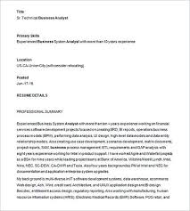 Sr Technical Business Analyst Resume Template Analyst Resume Examples In Searching For A Business Analyst Resume Business Analyst Business Resume Template
