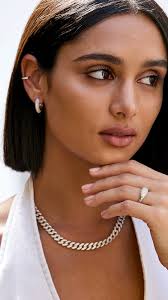 Vida Large Pave Necklace Sterling Silver