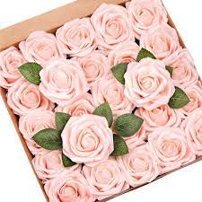 Maybe you would like to learn more about one of these? Buy Mocoosy 50pcs Artificial Rose Flowers Blush Pink Roses Real Touch Foam Fake Rose Bulk With Stem For Wedding Bouquets Centerpieces Bridal Shower Party Home Diy Artificial Flower Arrangement Decoration Online In