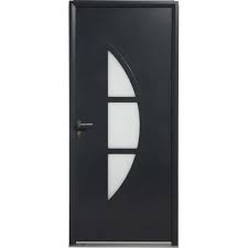 Porte Entree Maison Aluminium Omaha Artens Poussant Gauche H215 X L90cm Materiaux Menui Porte Fenetre Pvc Fenetre Bois Double Vitrage Porte Entree Aluminium