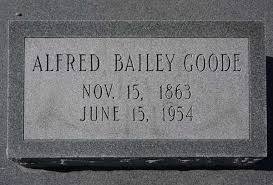 Alfred Bailey Goode Gravestone, Newnansville Cemetery