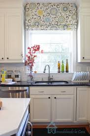 Here we share our ideas for decorating a kitchen corner window including decor & window treatment tips. Diy Window Treatments Diy Curtains And Shades