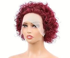 99j Human Hair Pixie Bob] Short Pixie Cut Curly Styled Bob 8 Inch