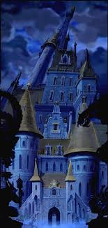 It has a gigantic rose garden where statues stand of beauty and the beast. Animation Backgrounds The Beast S Castle Beast S Castle Animation Background Disney Beauty And The Beast