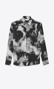 Black And White Tie Dye Hoodie Uk Saint Laurent Neck Shirt In Black Tie Dye Crepe De Chine Black Tie Dye Tie Dye Neck Shirt