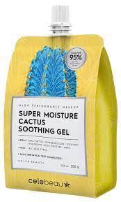Soothing skin, fining pores and other skincare effects. Celebeau Super Moisture Cactus Soothing Gel 95 Cactus Extract Maximum Soothing Hydration For All Sensitive Skin Types Excellent After Sun Care Relief 300g