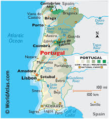 Once continental europe's greatest power, portugal shares commonalities, geographic and cultural, with the countries of both northern europe and the mediterranean. Portugal Maps Facts World Atlas