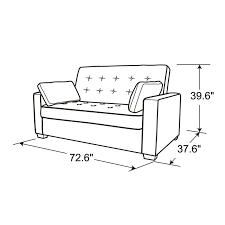 Evan 72 6 Wide Square Arm Convertible Sofa In 2021 Versatile Sofa Full Sleeper Sofa Convertible Sofa