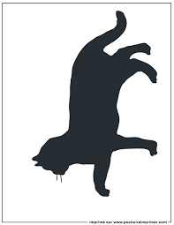 Pochoir Chat Silhouette Chat Silhouette De Fee Chat A Imprimer