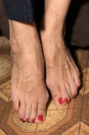 Hope you're still hungry for these soft wrinkled soles…. Mature Bare Feet With Red Toenails F59 Bunionlovers