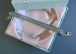Blue and Silver Double Dragonback Chainmail Bracelet - Etsy