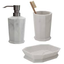 Our marble tumbler selection adds an artistic touch to any counter or tabletop. Trafalgar Grey Marble Effect Polyresin Bathroom Accessories Set Victorian Plumbing Uk