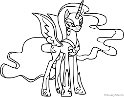 Find more mlp luna coloring. Gorgeous Princess Luna Coloring Page Coloringall