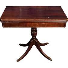 Source sheraton style writing table by arthur brett | furniture from english or victorian collection of writing desks on treniq. Mahogany Sheraton Style Flip Top Card Game Dining Table Etsy