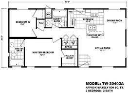 2 bedroom, 2 bath home. Floor Plan Tw 20402a 20 Wide Homes Durango Homes Built By Cavco Manufactured Home Floor Plans Available In Arizona California Colorado Nevada New Mexico And Utah