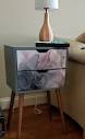 Sugar Coated Custom Made Pastel Abstract 2 Drawer Table Nightstand ...