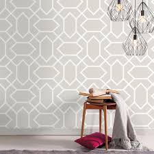 Roommates Lt Grey Modern Geometric Vinyl Peelable Roll Covers 28 18 Sq Ft Rmk9065wp The Home Depot Peel And Stick Wallpaper Wall Coverings Contemporary Wallpaper
