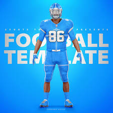 You can buy this photoshop template here. Nfl Football Uniform Template Mockup V2 0 On Behance