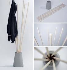 Kreative Wohnideen Net Selbermachen Beton Selbstgebauter Kleiderstander Diy Holz