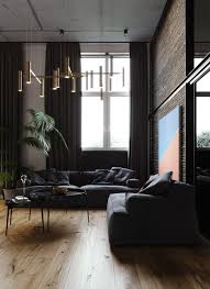Moody Modern Industrial Interiors With Wood And Concrete Decor In 2020 Modern Industrial Interior Industrial Interiors Modern Industrial Decor