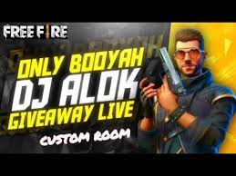 Here the user, along with other real gamers, will land on a desert island from the sky on parachutes and try to stay alive. Free Fire Custom Room Giveaway Dj Alok Giveaway Ff Live Free Fire Live Youtube