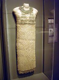 Ancient Egyptian Costume For Women 3000 300 B C Bead Net Dress From Giza Pectoral Ornamen Egyptian Clothing Ancient Egyptian Clothing Ancient Egyptian Dress
