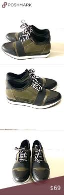 Steve Madden Sneaker Shoes Olive Green Black Steve Maden Sneaker Leather Coated Ousole Condition In 2020 Steve Madden Sneakers Sneakers Steve Madden Shoes Sneakers