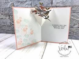 To make the fold yourself, you need to score your card stock first. Hello Friends Let Me Share With You All How To Make A Simple Pop Up Insert For Cards It Is Simple An Pop Up Flower Cards Simple Birthday Cards Pop