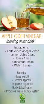 Apple Cider Vinegar Morning Detox Drink Apple Cider Vinegar Detox Diet Sugar Detox Recipes Sugar Detox