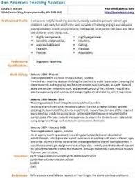 Teaching Assistant Cv Example Like This Teaching Assistant Teacher Cv Cv For Teaching