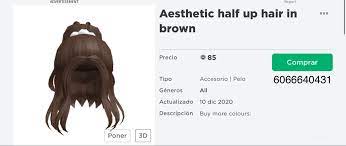 Brown Half Ponytail Roblox Roblox Roblox Codes Roblox