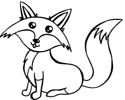Foxes are naturally inclined to dig, just for fun or to search for food. Happy Kawaii Fox Coloring Page