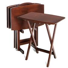 Winsome Wood Darryl 5 Piece Oversize Snack Table Set Walnut Finish Walmart Com Snack Table Set Winsome Wood Coffee Table With Storage