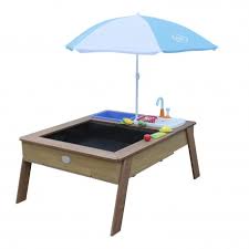 Blue hues are wonderful kitchen colors. Linda Sand Water Table With Play Kitchen Sink Brown Parasol Blue White Pragma Bv